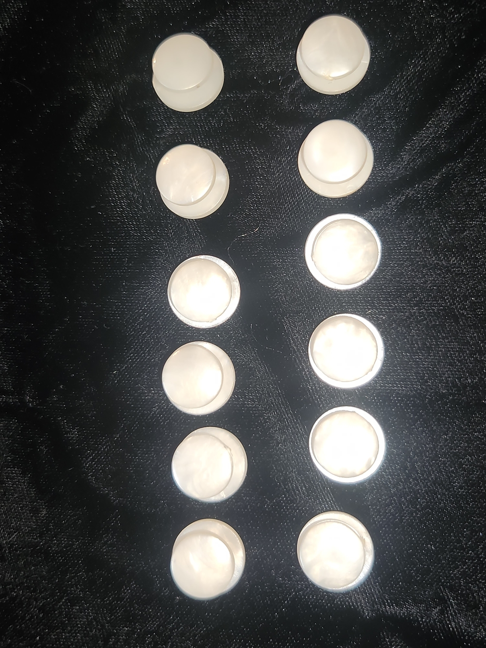 Vintage Mother of Pearl Nurse Uniform Buttons Detachable Set of 12